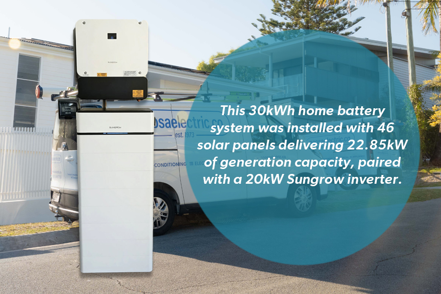 Sungrow battery installation Noosa